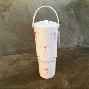 Hydra Peak Artesian Collection White w/ Pink Bows 32 oz Tumbler